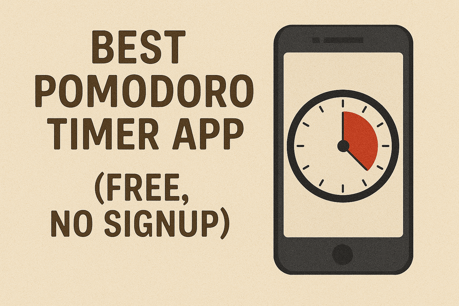 Placeholder header: Pomodoro app interface