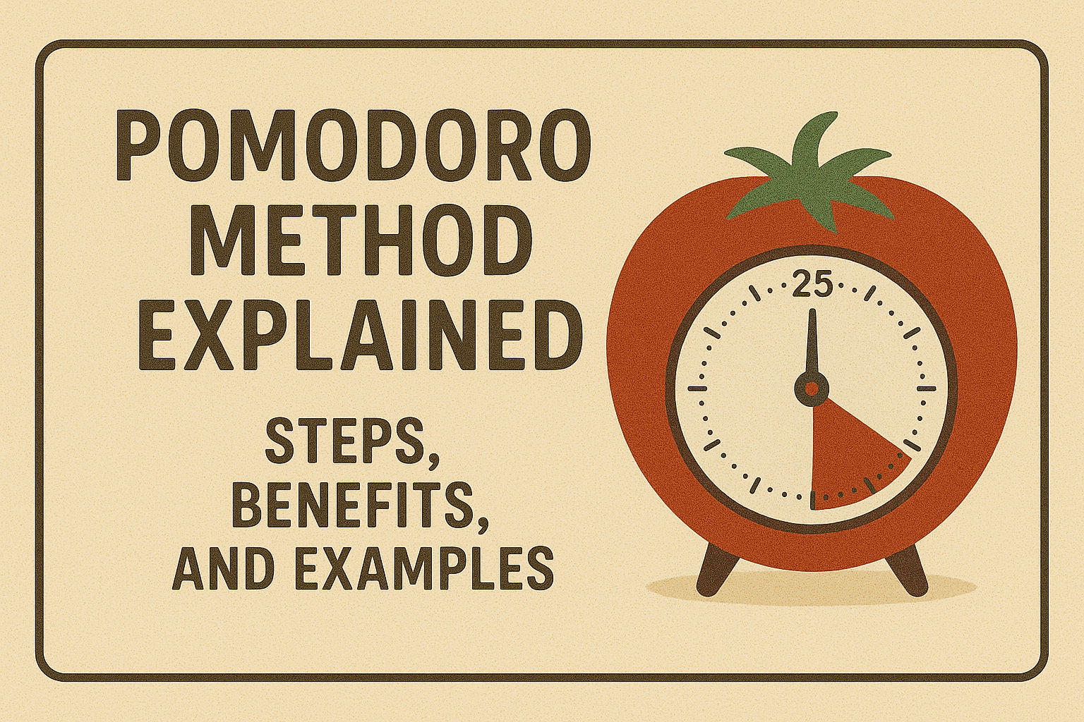 Placeholder header: Pomodoro method guide