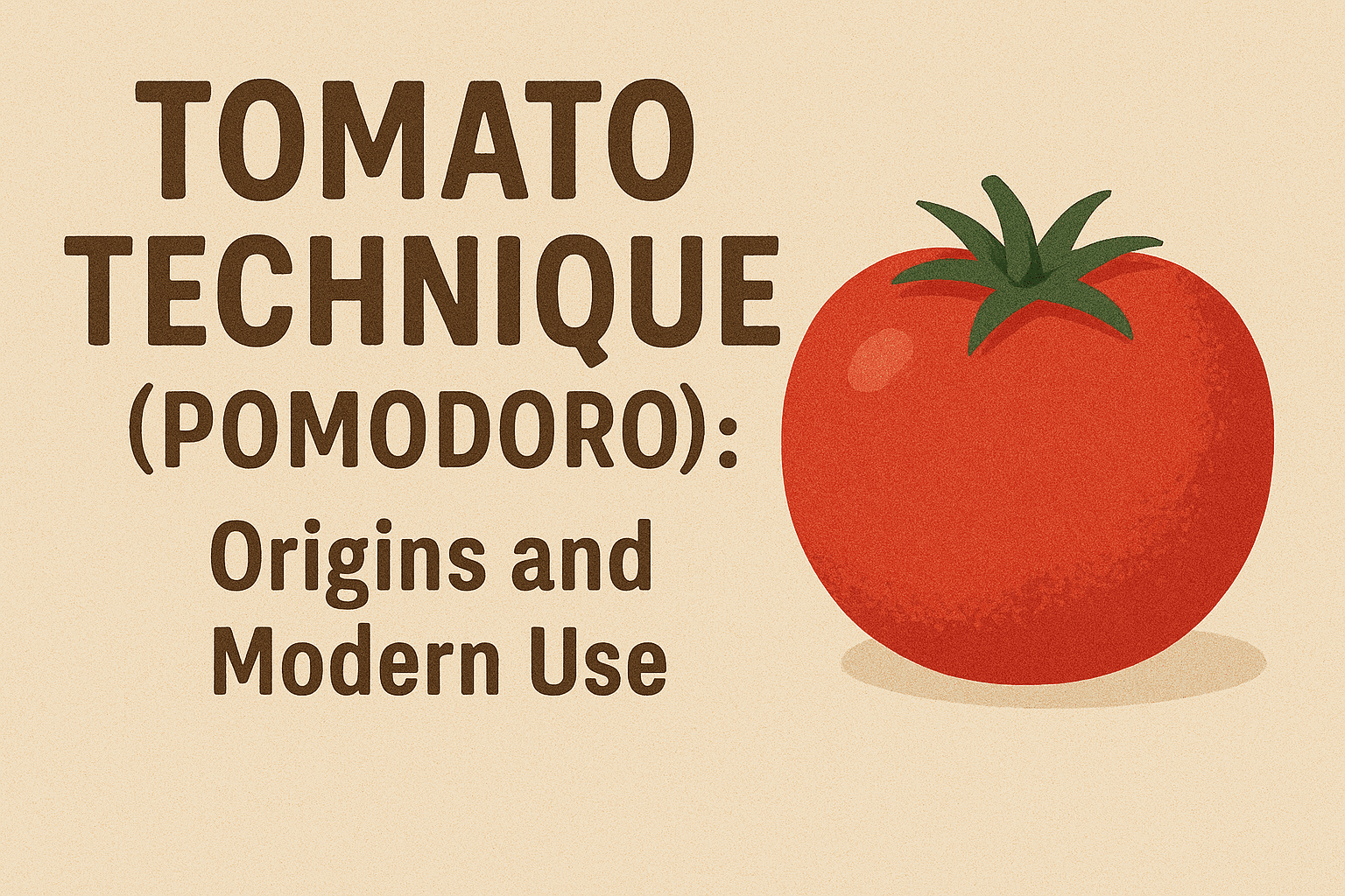 Placeholder header: Tomato timer origin
